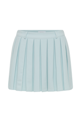 Mura Pleated Mini Skirt - Ice Blue